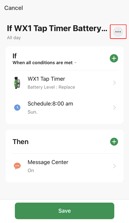 Create new Scene screen